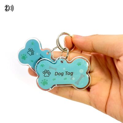 Epoxy Dog Bone Code QR personnalisé NTAG 216 888 bytes Animal RFID NFC Pet Tag pour le suivi