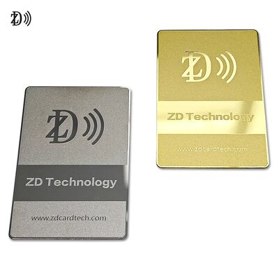 Custom Premium Metal NFC Business Card Stainless Steel Mirror Laser Etched NFC Card