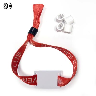Bracelet RFID en tissu jetable personnalisé NFC 13,56 MHz avec puce S50 pour contrôle d'accès lors d'événements et de fêtes