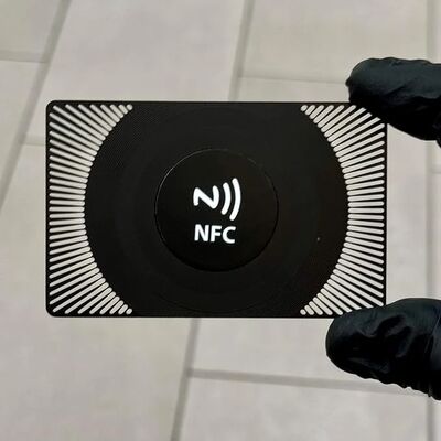 Carte de visite en métal NTAG216 888 Bytes 13.56MHz RFID en acier inoxydable