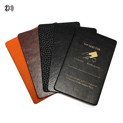 Cartes de visite RFID NFC en cuir personnalisables et imprimables 13,56 MHz, vierges