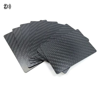 Carte de visite personnalisée en fibre de carbone 3K avec logo en fibre de carbone véritable, mini tag RFID NFC, fréquence 13,56 MHz pour hôtels et paiements